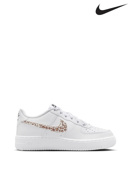 Nike White Youth Air Force 1 Low Trainers (H81272) | £75
