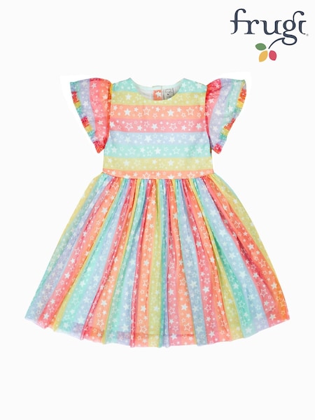 Frugi Blue Penny Party Dress (H81315) | £42 - £44