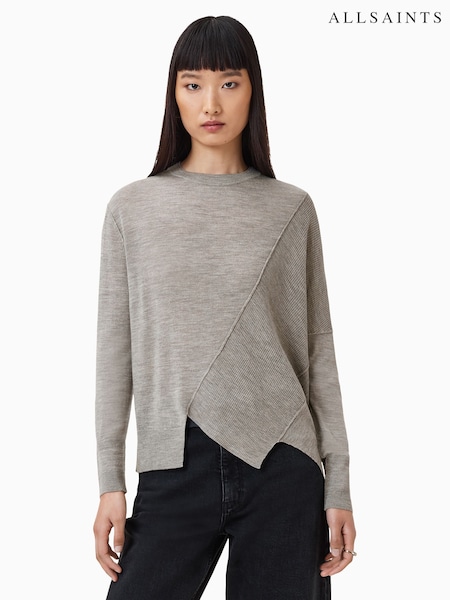 AllSaints Grey Isla Jumper (H81560) | £0