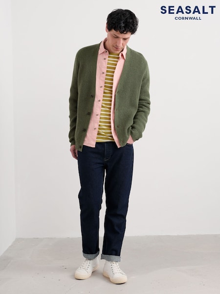 Seasalt Cornwall Green Mens Scotts Quay Cardigan (H81598) | £96