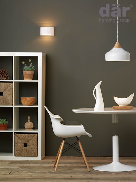 Dar Lighting Paintable Plaster Hove Wall Washer (H81640) | £75