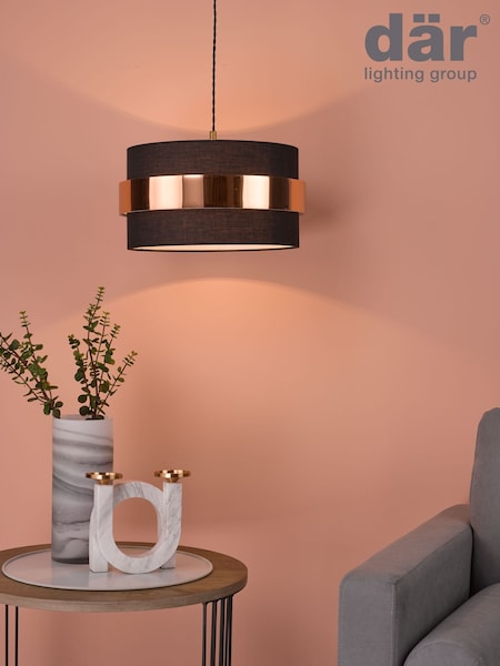 Dar Lighting Blue Easy Fit Oki Pendant Light (H81645) | £35