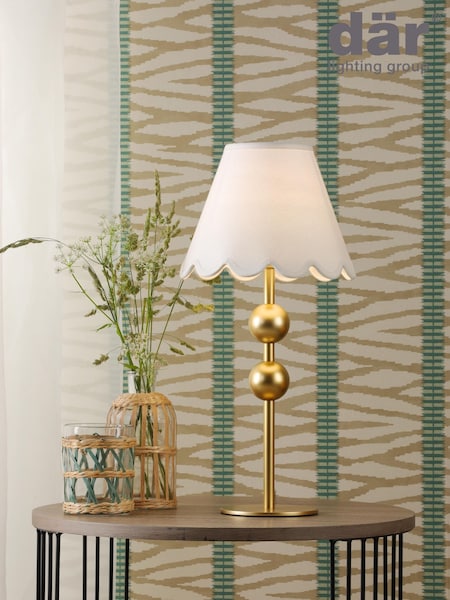Dar Lighting Satin Gold Tilda Table Lamp (H81763) | £65