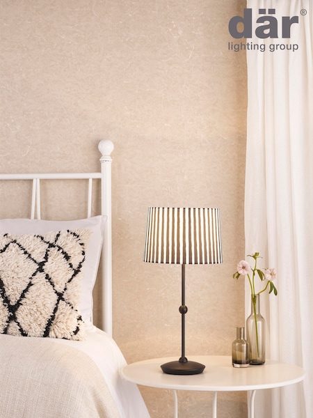 Dar Lighting Matt Black Sonia Table Lamp (H81775) | £70