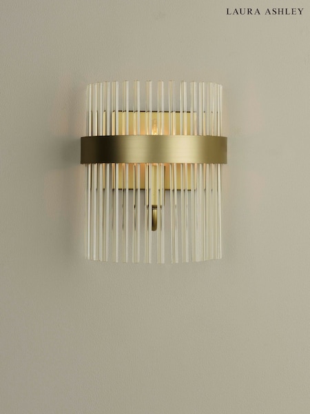 Laura Ashley Brass Alexa 1 Wall Light (H81803) | £125