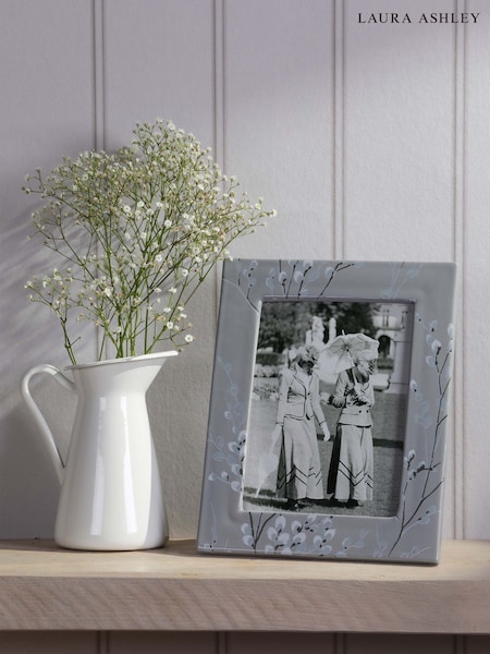Laura Ashley Grey Pussy Willow Photo Frame (H81810) | £24