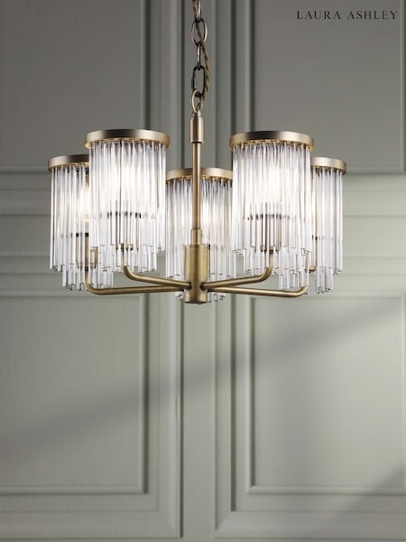 Laura Ashley Brass Hilcote 5 Light Pendant (H81812) | £240