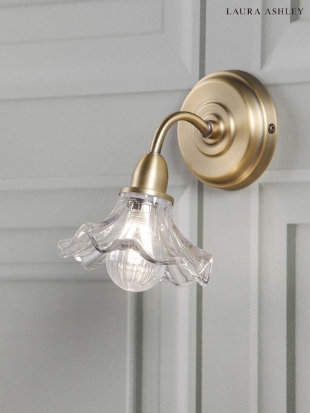 Laura Ashley Brass Kerswell 1 Wall Light (H81814) | £40