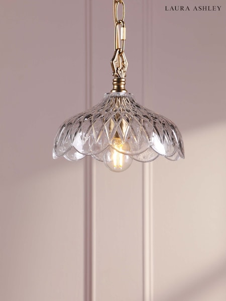 Laura Ashley Brass Eversden 1 Light Pendant (H81819) | £99