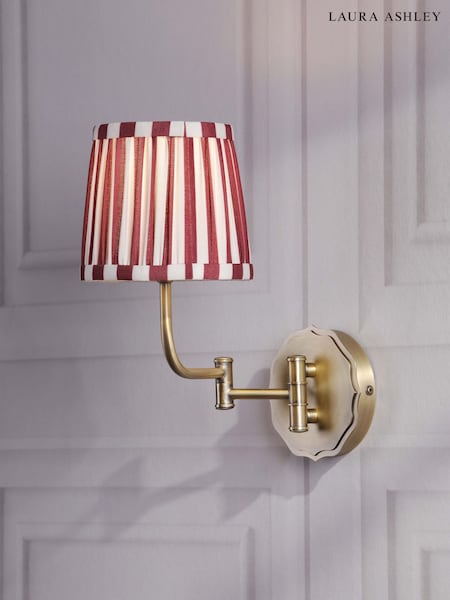Laura Ashley Red Denwick 1 Wall Light (H81820) | £65