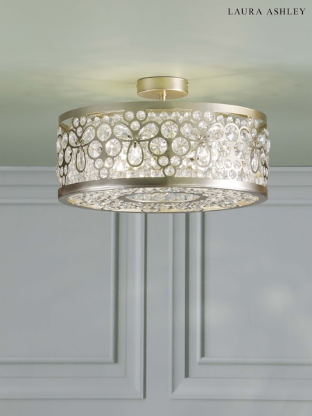 Laura Ashley Gold Tilbrook 4 Light Flush (H81823) | £295