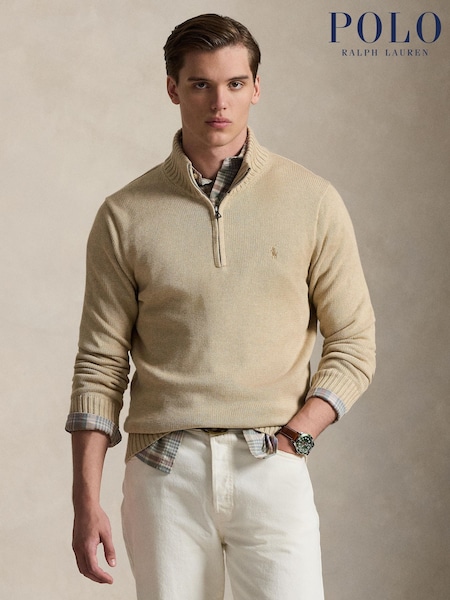 Polo Ralph Lauren Dune Melange Long Sleeve Pullover Jumper (H82057) | £235