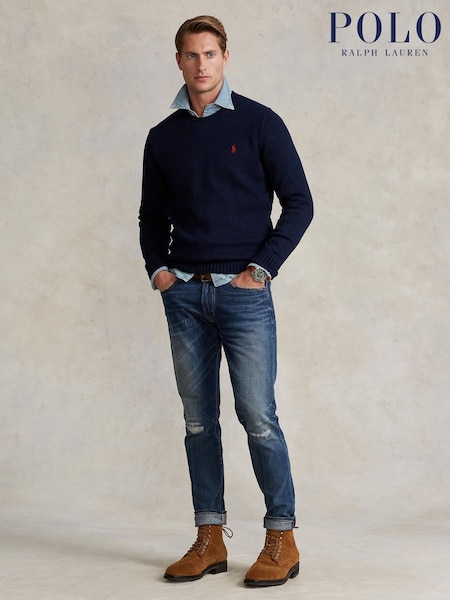 Polo Ralph Lauren Hunter Navy Long Sleeve Sweater (H82060) | £195