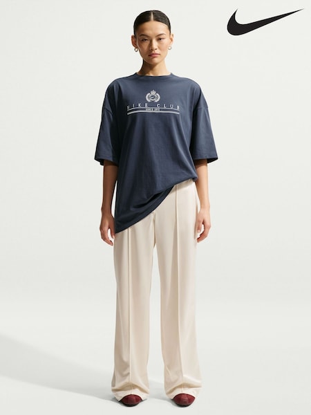 Nike Thunder Blue Country Club Graphic Oversized T-Shirt (H82074) | £38