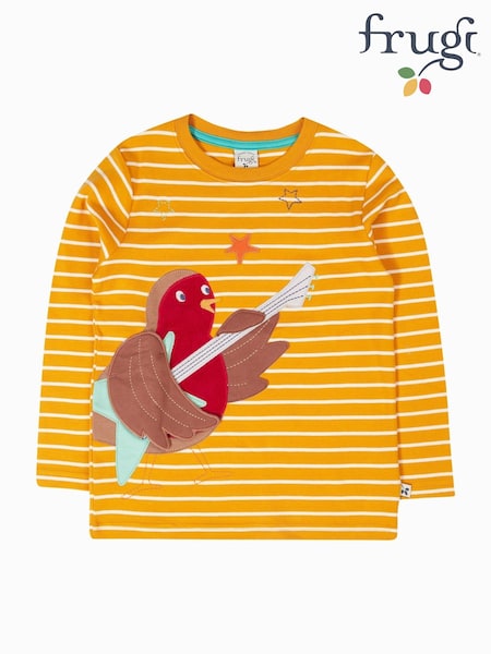 Frugi Yellow Summit Christmas Circular T-Shirt (H82131) | £24 - £26