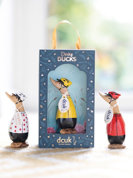 DCUK Red Cyclist Dinky Duck Ornaments (H82138) | £20