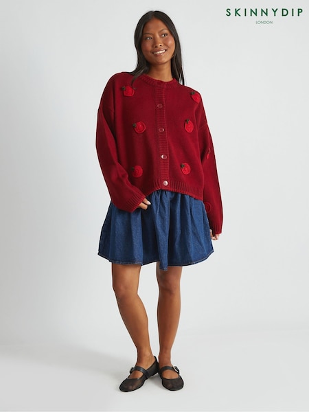 Skinnydip Red Applique Tomato Cardigan (H82255) | £38
