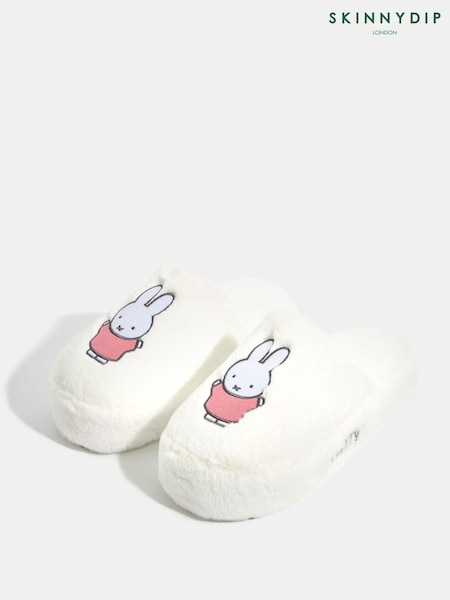 Skinnydip White Miffy x Pink Dress Slippers (H82342) | £24