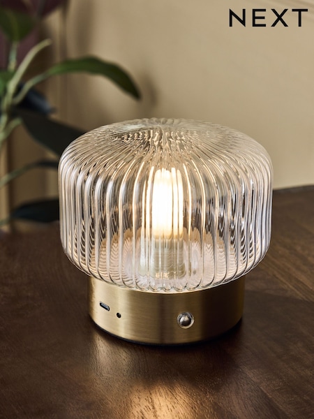 Brass Lexington Rechargeable Wireless Table Lamp (H82377) | £32