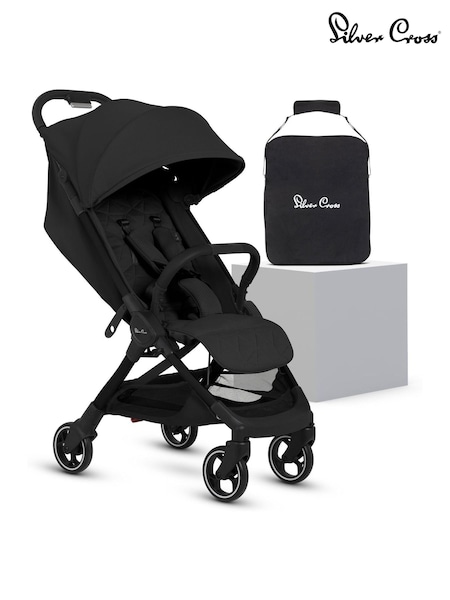 Silver Cross Black Clic 2 Compact Stroller with Travel Bag (H82594) | £295