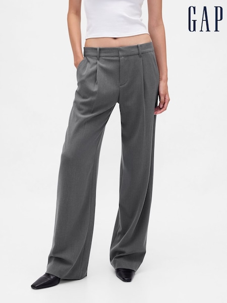Gap Dark Grey 365 Low Waist Pleated Trousers (H82686) | £50