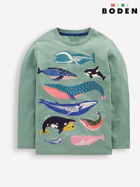 Boden Blue Long Sleeve GITD T-Shirt (H82714) | £120