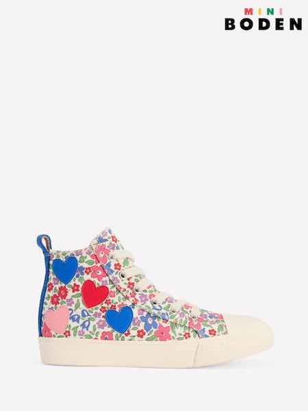 Boden Pink Canvas High Trainer (H82736) | £42 - £48
