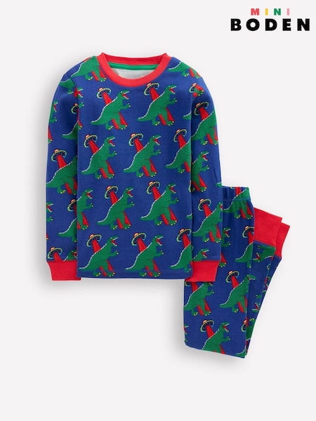 Boden Blue Snug Glow In The Dark Pyjamas (H82784) | £27 - £32