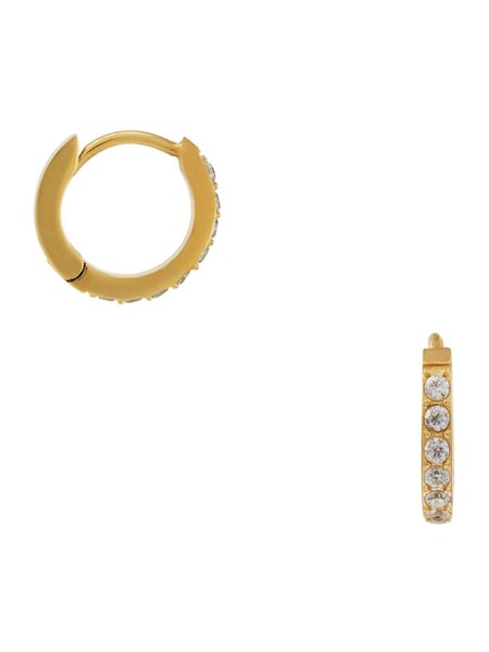 Orelia Luxe Gold Tone Luxe Pave Huggie Hoop (H82959) | £50