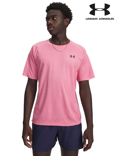 Under Armour Pink/Black Tech Short Sleeve Crew T-shirt (H83030) | £30