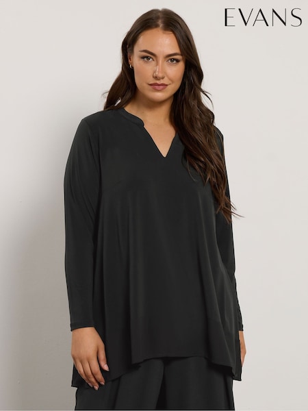 Evans Chiffon Hem Top (H83243) | £36