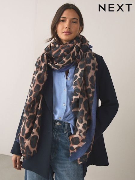 Leopard Print Lightweight Scarf (H83274) | £18