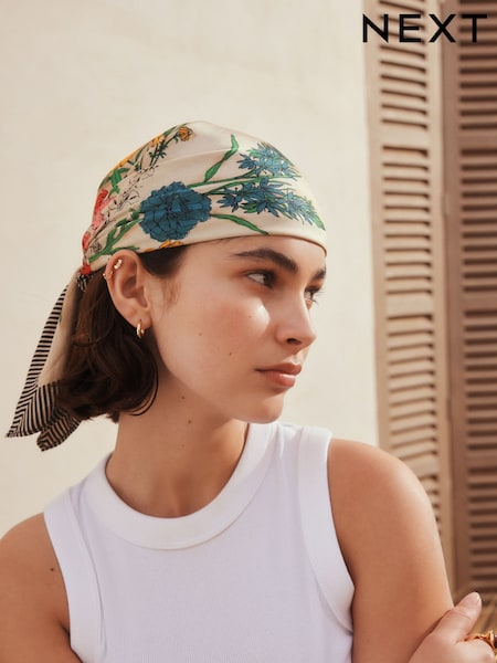 Floral Satin Square Scarf (H83279) | £11