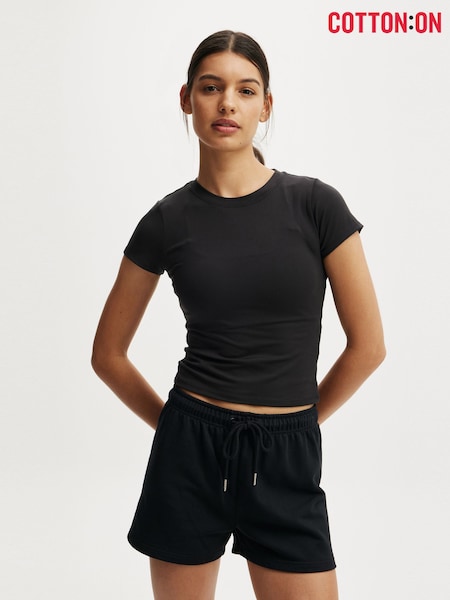 Cotton On Black Ultra Soft Fitted T-Shirt (H83386) | £0