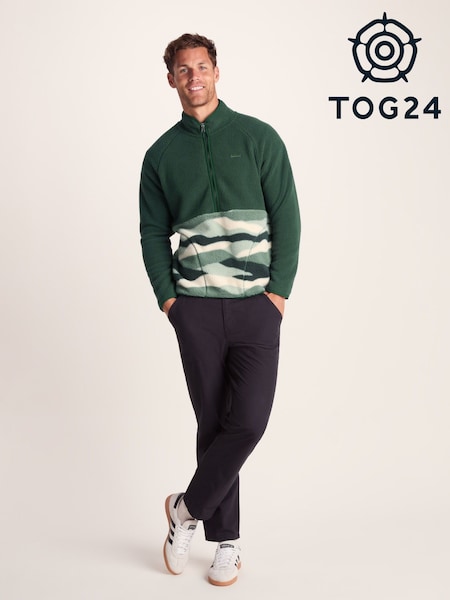 Tog 24 Green Mens Flaxley Sherpa Fleece (H83408) | £55