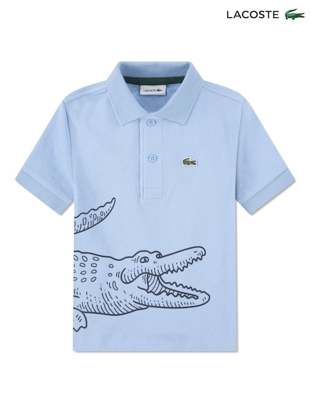 Lacoste Blue Petit Piqué Icon Logo Polo Shirt (H83564) | £55 - £60