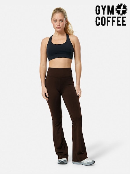 Gym + Coffee Brown Soft Motion Flares Leggings (H83621) | £70
