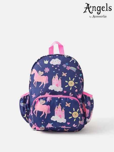 Angels By Accessorize Purple Girls Unicorn Print Backpack (H83665) | £0