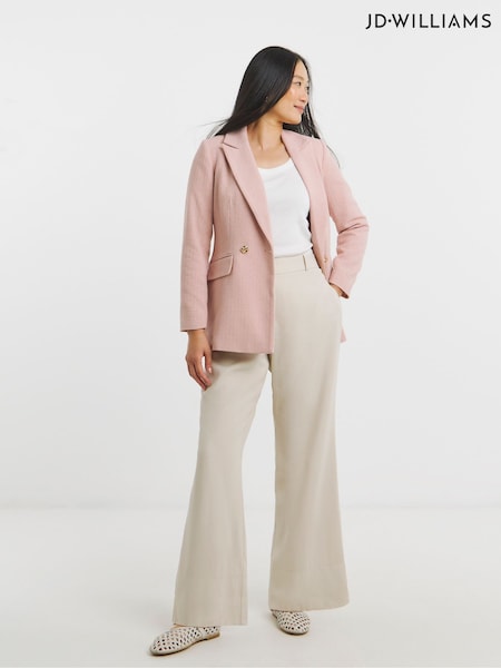 JD Williams Pink Boucle Double Breasted Blazer (H83669) | £68