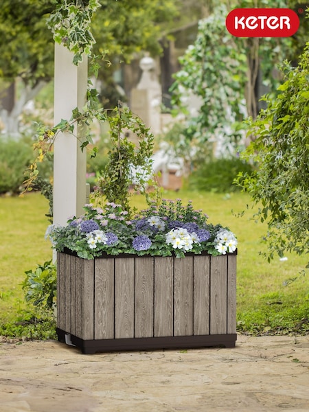Keter Ashwood Deco Rectangular Planter (H83756) | £79
