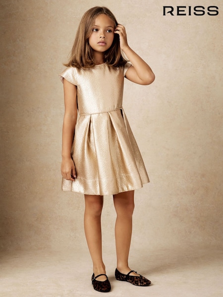 Reiss Gold Nia 9-13 yrs Dress (H83822) | £66