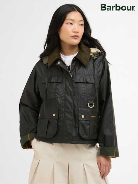 Barbour® Green Liza Wax Jacket (H84434) | £299