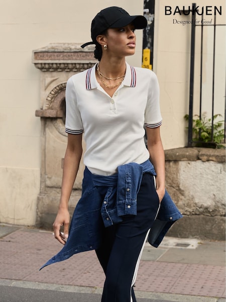 Baukjen Cream Anil Polo Top (H84550) | £75