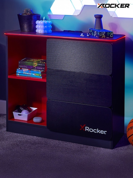 X Rocker Red Carbon Tek Chest Of Drawers (H84624) | £150