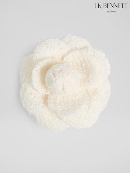 LK Bennett Natural Corsage Neutral Recycled Fabric (H84643) | £29