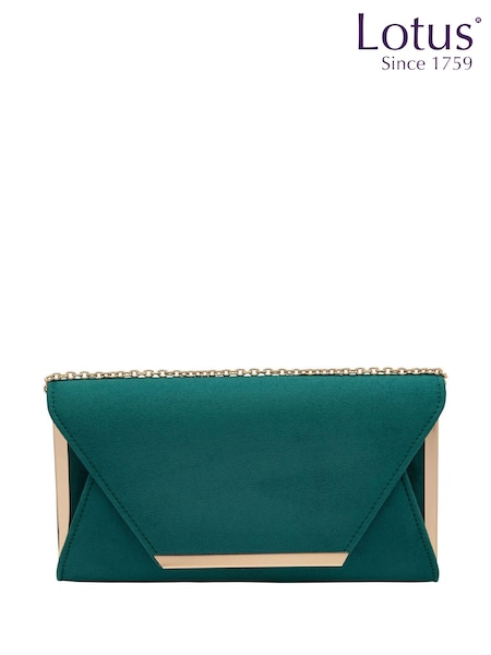 Lotus Green Clutch Bag with Chain (H84685) | £0