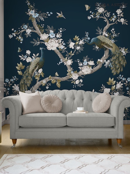 Laura Ashley White Midnight Belvedere Fixed Sized 3M Mural (H84726) | £250