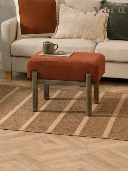 Yard Pecan Trenton Wooden Footstool (H84755) | £110