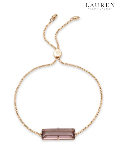 Lauren Ralph Lauren Gold Tone Baguette Slider Bracelet (H84830) | £60
