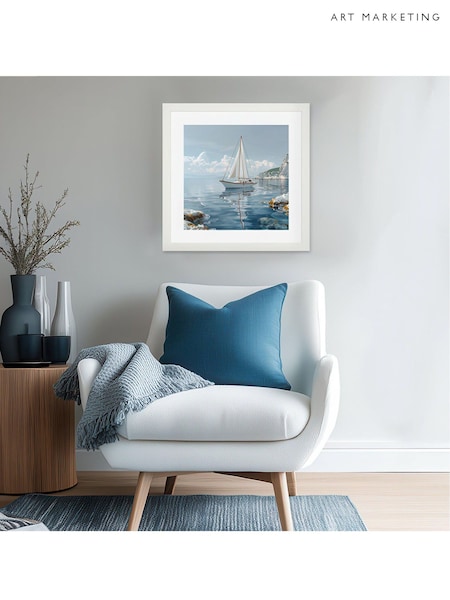 Art Marketing Blue Tranquil Waters Wall Art (H84907) | £45